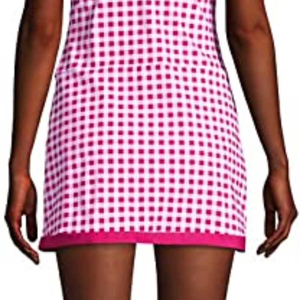 NWOT Lands' End Women's Tummy Control Padded Swim Dress One Piece 4 $85 4C234 - Picture 4 of 5